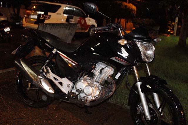 Motocicleta foi recuperada pela PM e devolvida para a vítima de Três Lagoas (MS). Foto: MANOEL MESSIAS/Agência 