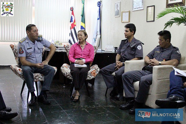 Já a tarde a reunião foi com representantes da Polícia Militar. Foto: Secom/Prefeitura