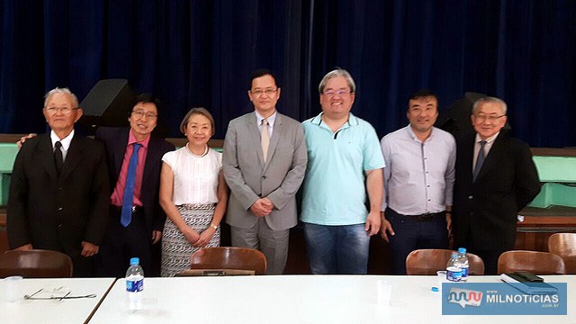 Tamiko e Jamil durante a 59ª Assembleia Geral da Federação das Associações Culturais Nipo-Brasileiras da Noroeste, na cidade de Araçatuba. Foto: Secom/Prefeitura