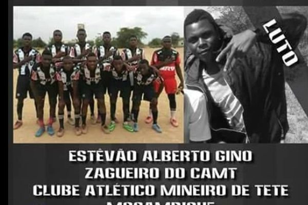 Estevão Alberto Gino jogava no clube de segunda divisão Atlético Mineiro de Tete e vivia perto do rio Zambeze (Foto: Facebook/Clube Atlético Mineiro de TETE).