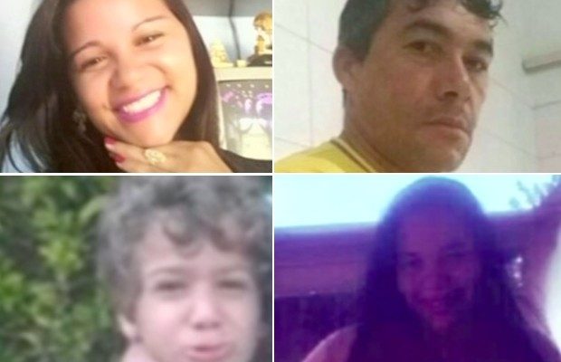 Quatro vítimas morreram no local do acidente, em Luziânia, Goiás (Foto: Reprodução/TV Anhanguera).