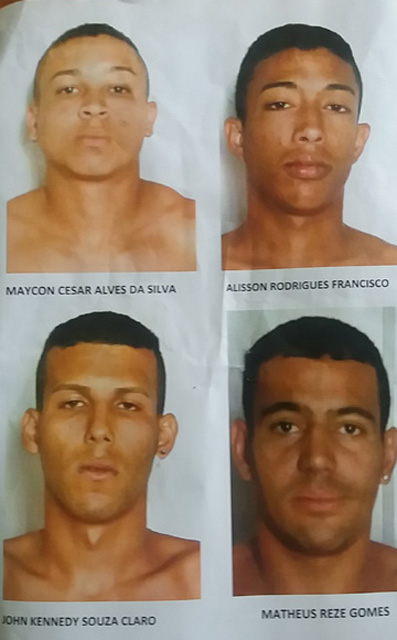 Polícia Civil acusa os quatro jovens de envolvimento na tentativa de homicídio. Foto: Polícia civil/Divulgação