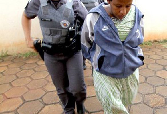 Andreza Cruz no dia de sua prisão efetuada pela Polícia Militar. Foto: MANOEL MESSIAS/Mil Noticias