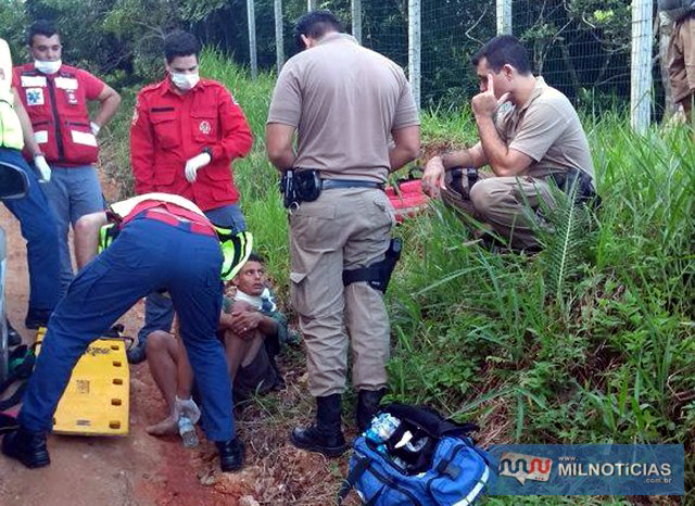 Bombeiros e Polícia Militar atenderam vítima e a encaminharam à Itajai/SC. Foto: DIVULGAÇÃO