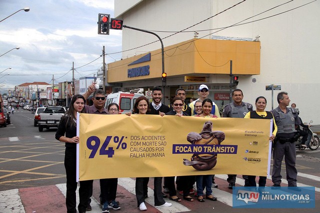 Movimento Maio Amarelo que visa chamar a atenção da sociedade para o alto índice de mortes e feridos no trânsito em todo o mundo. Fotos: Secom/Prefeitura