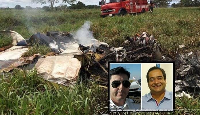 Luís Fernando e o piloto Fábio. Foto: Divulgação