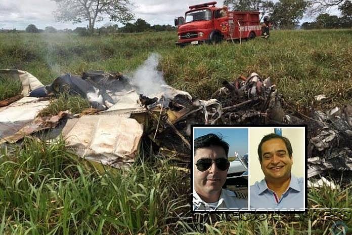 Luís Fernando e o piloto Fábio. Foto: Divulgação
