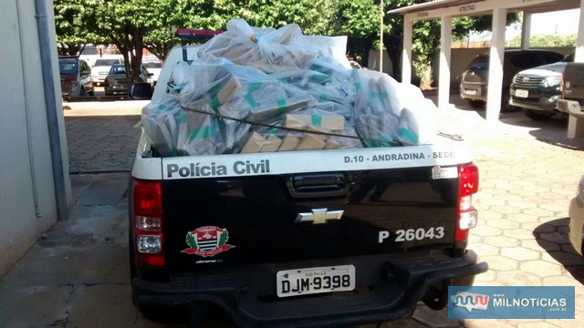 Foi montado um comboio para transportar toda a droga em segurança. foto: Polícia Civil/Divulgação