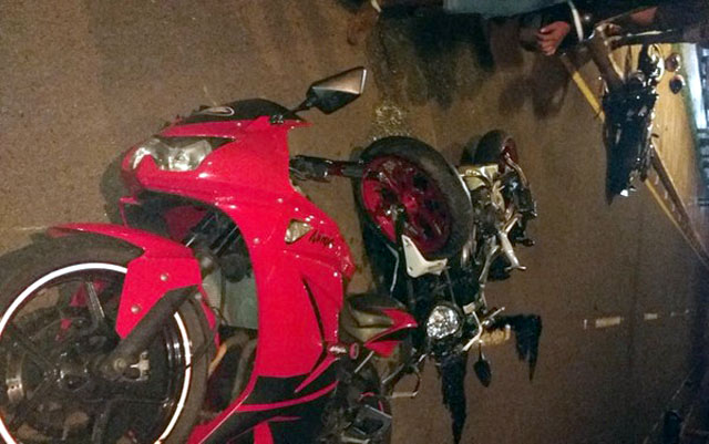 Motos envolvidas no acidente em José Bonifácio (Foto: Arquivo Pessoal)