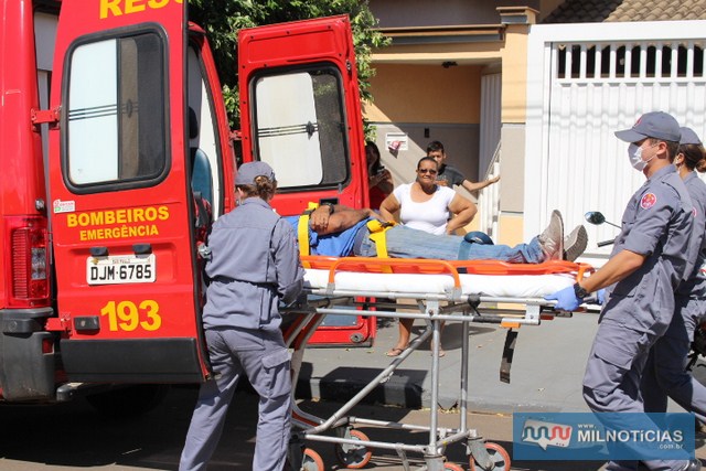 Entregador sofreu escoriações pelo corpo, felizmente leves. foto: MANOEL MESSIAS/Mil Noticias