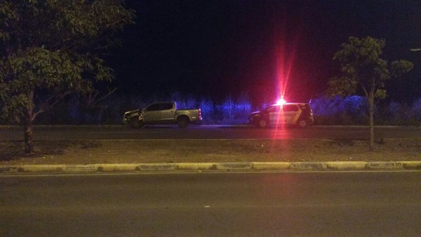 Motorista morreu atropelado por caminhonete enquanto abastecia carro na Avenida das Torres, em Cuiabá (Foto: Arquivo pessoal).