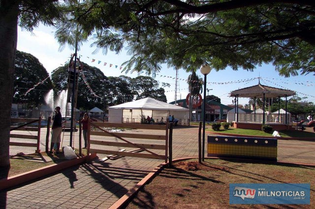 Interior da praça da matriz será o recinto da festa junina. Foto: Assessoria de Imprensa