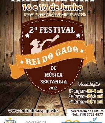 II Festival “Rei do Gado” de Música Sertaneja acontece nesta sexta e sábado na Praça Moura Andrade. Foto: Secom/Prefeitura