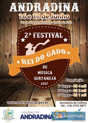 II Festival “Rei do Gado” de Música Sertaneja acontece nesta sexta e sábado na Praça Moura Andrade. Foto: Secom/Prefeitura