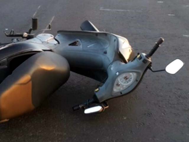 Vítima pilotava motoneta emprestada de um amigo quando sofreu o acidente. Foto: Rádio Caçula 