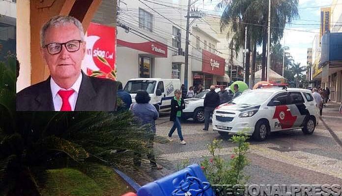 Corpo do PM foi encontrado dentro do banheiro de uma agência bancária. Foto: RegionalPress