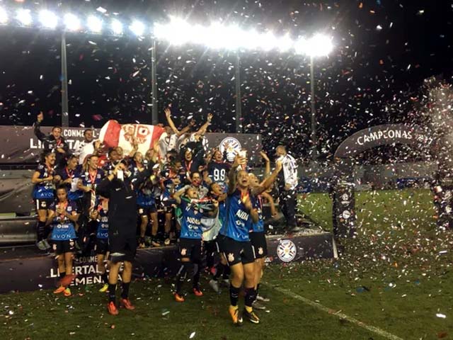 Corinthians campeão da Libertadores feminina (Foto: Twitter Conmebol)