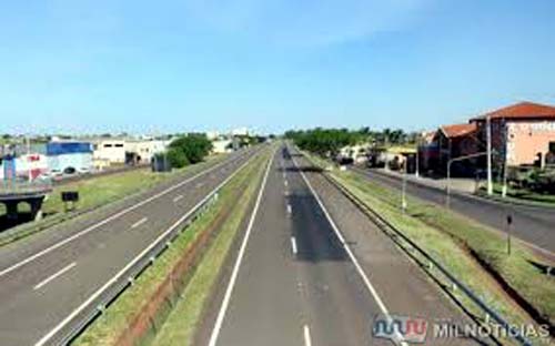 Trecho urbano da rodovia Marechal Rondon em Andradina. Foto: MIL NOTICIAS