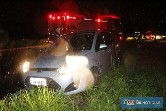 Entrada para Andradina pela via de acesso da rodovia Integração para a rua Bandeirantes ficou interditada para socorro da vítima. Foto: MANOEL MESSIAS/Agência