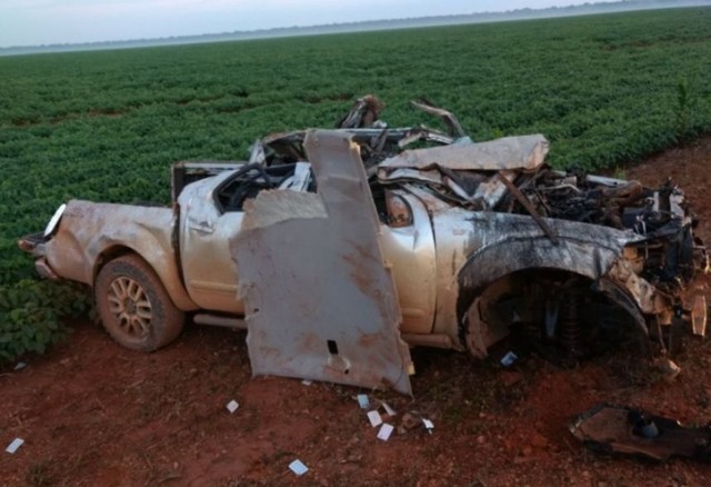 Acidente que matou dois adolescentes e um jovem ocorreu na MT-423, na zona rural de Sinop (Foto: Divulgação).