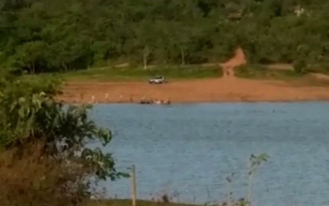 Jovem é encontrado por familiares no Lago Corumbá IV, em Abadiânia, Goiás (Foto: Reprodução/Arquivo Pessoal).