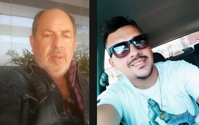 Orlando Moraes de Arantes (à esquerda) foi assassinado; o filho dele, Orlando Moraes de Arantes Júnior (à direita) foi encontrado ferido (Foto: Facebook/Reprodução).