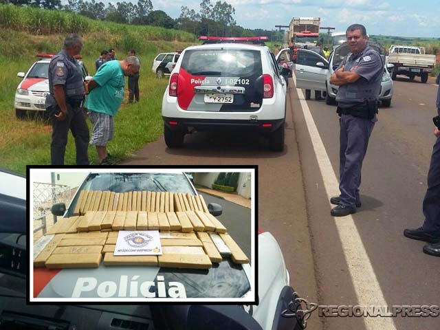 Ação resultou em três homens presos e 69 Kg de maconha apreendidos. foto: RP10