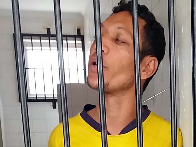 ‘Zóio de Coruja’ foi preso acusado de dar uma surra na mãe e na irmã na véspera do Ano Novo’. Foto: MANOEL MESSIAS/Agência