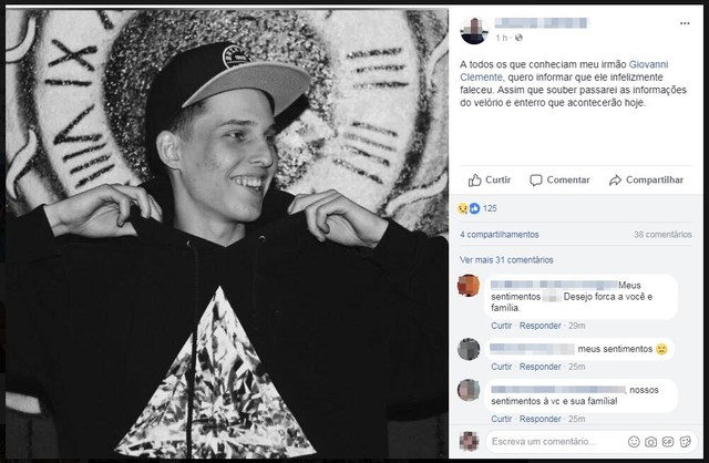 ovem de 19 anos morreu após cair com carro no Rio Piracicaba (Foto: Reprodução/Facebook).