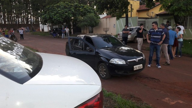 Polícia Civil diz que bandidos tiveram alto grau de profissionalismo ao acertar apenas o alvo, apesar da grande quantidade de disparos Ponta Porã (MS) (Foto: Divulgação).
