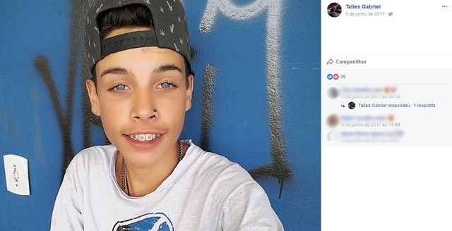 Talles Gabriel, de 17 anos, morreu esfaqueado durante briga em show (Foto: Reprodução/Facebook).