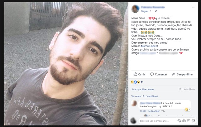 Ciclista de 27 anos morre ao ser atropelado por carro em rodovia de Cerquilho (Foto: Reprodução/Facebook).
