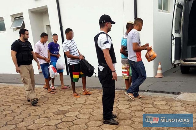 Os cinco acusados foram encaminhados à cadeia pública de Lavínia para cumprimento da prisão temporária de 30 dias. Foto: DIVULGAÇÃO