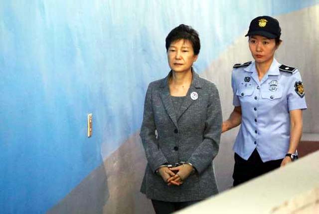 Park Geun-hye, a primeira mulher a comandar a Coreia do Sul, foi condenada nesta sexta-feira a 24 anos de prisão. Foto: Reuters/Getty Images