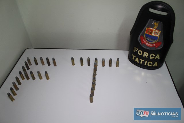 Foram aprendidas pela Polícia Civil 30 munições calibre 38. Foto: MANOEL MESSIAS/Agência