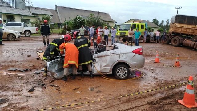 Acidente ocorreu no dia 27 de março em Sorriso (Foto: Mayla Miranda/Arquivo pessoal).