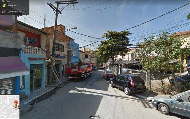 Rua Menino do Engenho, onde ao menos 17 pessoas ficaram feridas após ataque a tiros na noite de domingo (27) na Zona Sul de São Paulo (Foto: Reprodução/Google Maps).