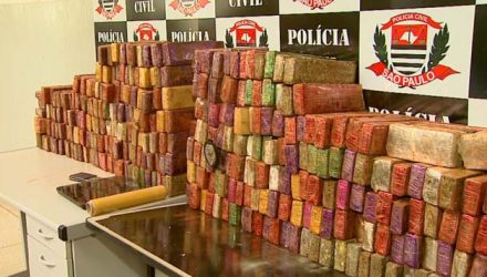 Homem é preso com 270 kg de maconha no bairro Parque Industrial Lagoinha em Ribeirão Preto-SP (Foto: Paulo Souza/EPTV).