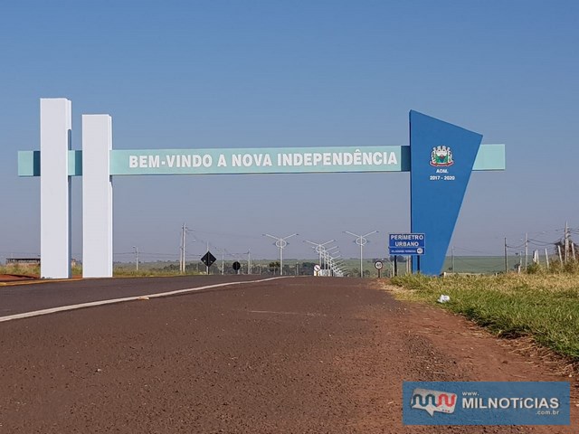Portal de entrada da cidade foi construído com recursos do próprio município. Foto: Assessoria de comunicação