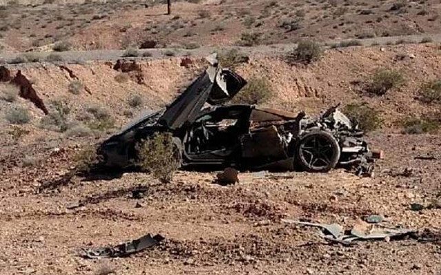 McLaren 720S encontrada no deserto de Nevada (Foto: Reprodução/NHP Southern Command).