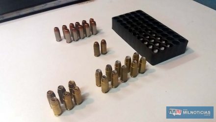 As 29 munições localizadas foram apreendidas pela Polícia Civil. Foto: MANOEL MESSIAS/Agência