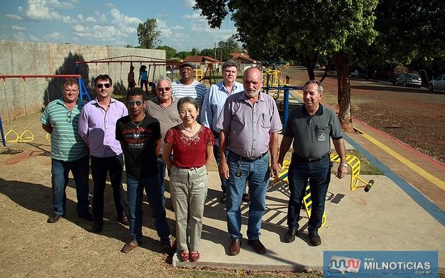 Tamiko durante inauguração do PUMA (Parque de Uso Múltiplo de Andradina) do bairro Jardim Europa. Foto: Secom/Prefeitura