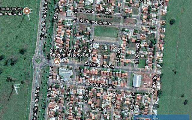 O roubo do revólver do agente penitenciário aconteceu na rua 7 do bairro Nova Iorque, em Castilho. Foto: Google Maps/Reprodução