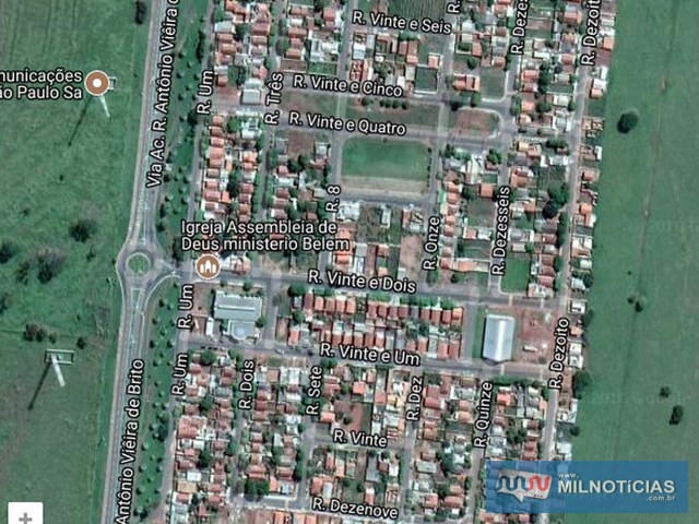 O roubo do revólver do agente penitenciário aconteceu na rua 7 do bairro Nova Iorque, em Castilho. Foto: Google Maps/Reprodução