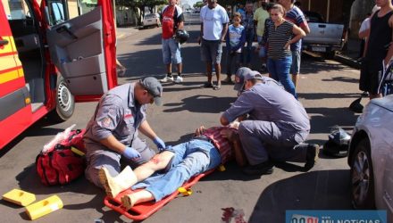 Sitiante sofreu uma forte pancada na canela e uma contusão no joelho, ambos da perna direita. Foto: MANOEL MESSIAS/Agência