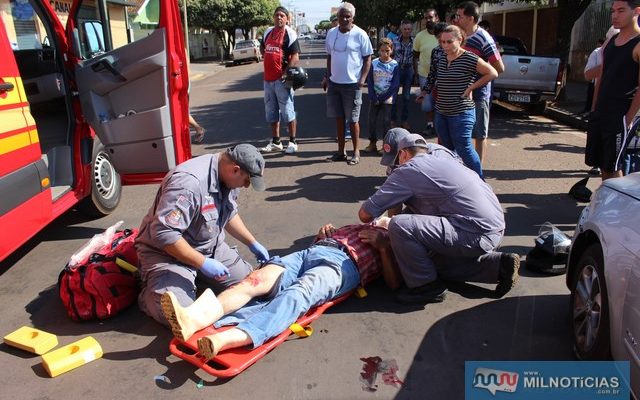 Sitiante sofreu uma forte pancada na canela e uma contusão no joelho, ambos da perna direita. Foto: MANOEL MESSIAS/Agência