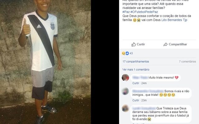 Torcedor da Ponte Preta, Leonardo Bernardes foi morto após confronto de torcidas neste sábado (5) (Foto: Reprodução/Facebook).