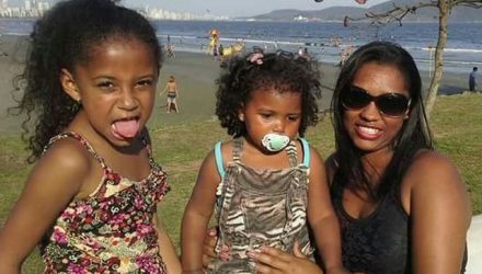 Thamiris e suas duas filhas foram assassinadas em São Vicente, no litoral de SP (Foto: Arquivo Pessoal)