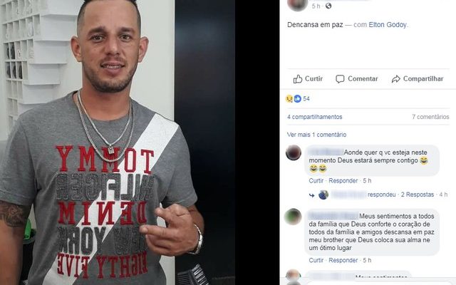 Elton Luis Godoy, de 35 anos, foi morto a tiros na madrugada desta segunda (4) (Foto: Reprodução/Facebook).