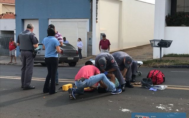 Idosa foi socorrida pelo Corpo de Bombeiros ao pronto socorro municipal, sendo medicada e liberada posteriormente. foto: Luana Carvalho